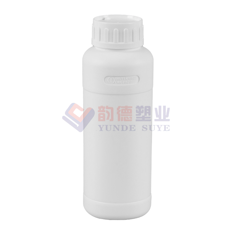 Botella redonda fluorada de HDPE espesado antifugas de 250ml-01